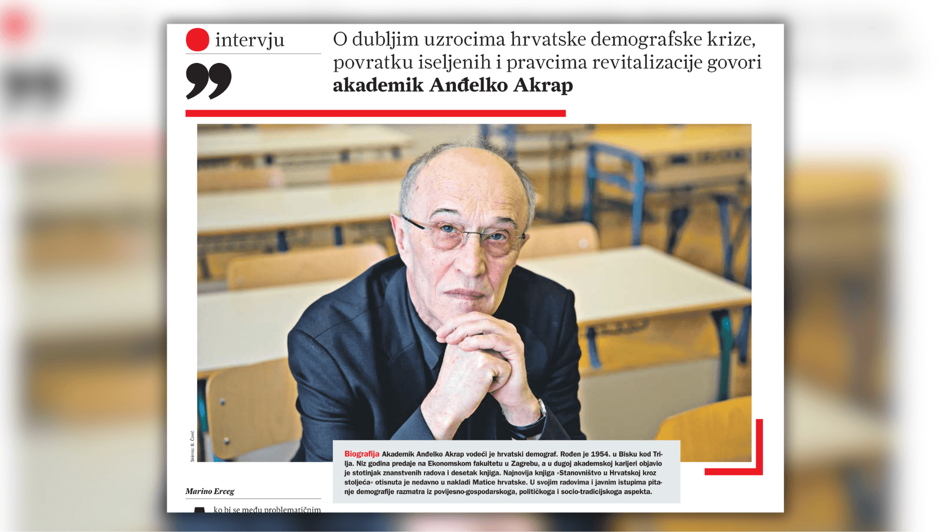 Intervju Glasa Koncila s akademikom Anđelkom Akrapom