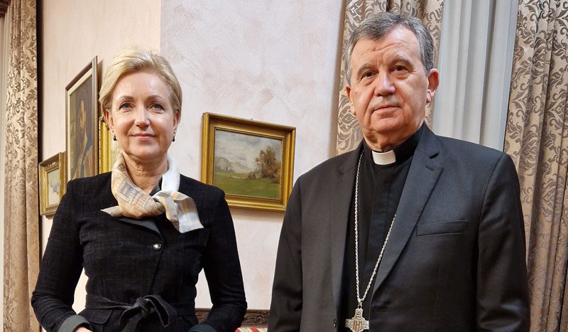 Nadbiskup Vukšić primio novu veleposlanicu Republike Latvije