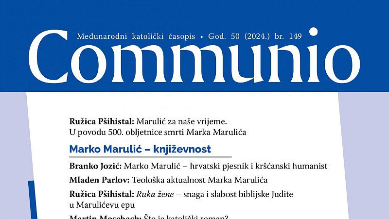 Novi broj Međunarodnoga katoličkog časopisa Communio
