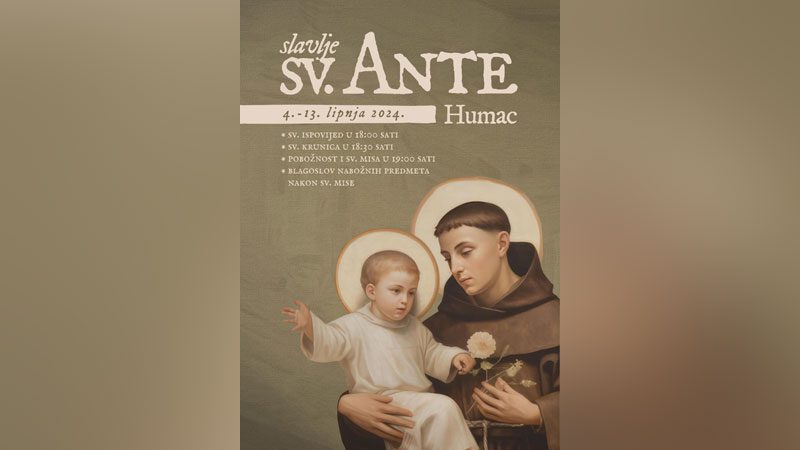 Devetnica i proslava blagdana sv. Ante na Humcu