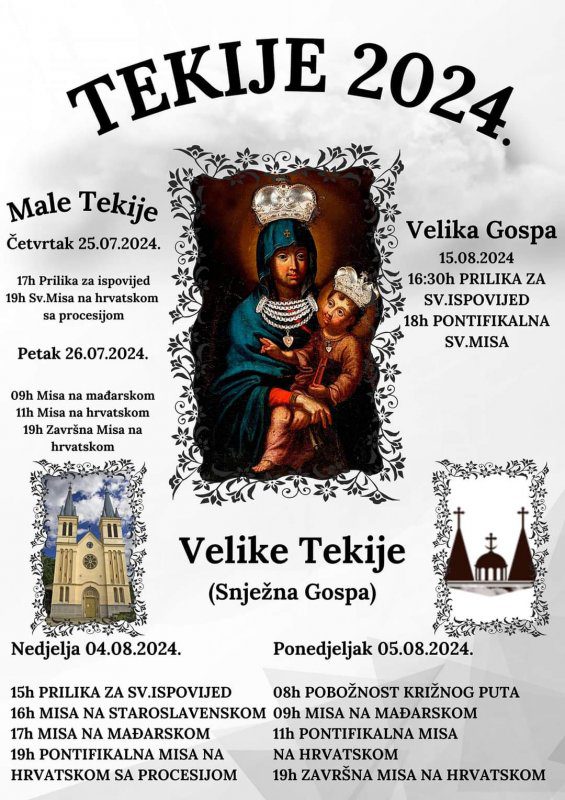 PROSLAVA GOSPE SNJEŽNE U BISKUPIJSKOM SVETIŠTU NA TEKIJAMA