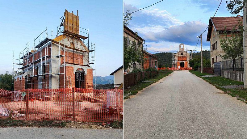 Trenutačno stanje izgradnje kapele u Srbu