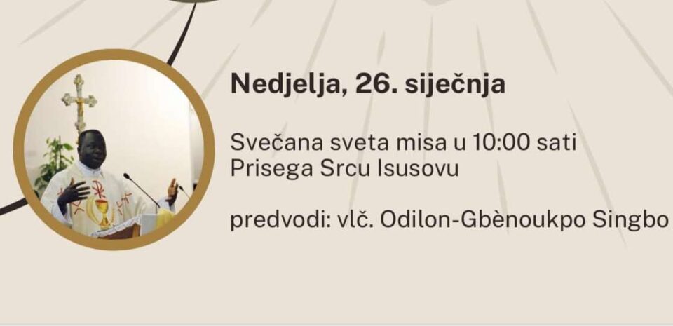 NAJAVA 24. – 26. 1. Obnova posvete Vojske Srca Isusova u Trstenom – Dubrovačka biskupija