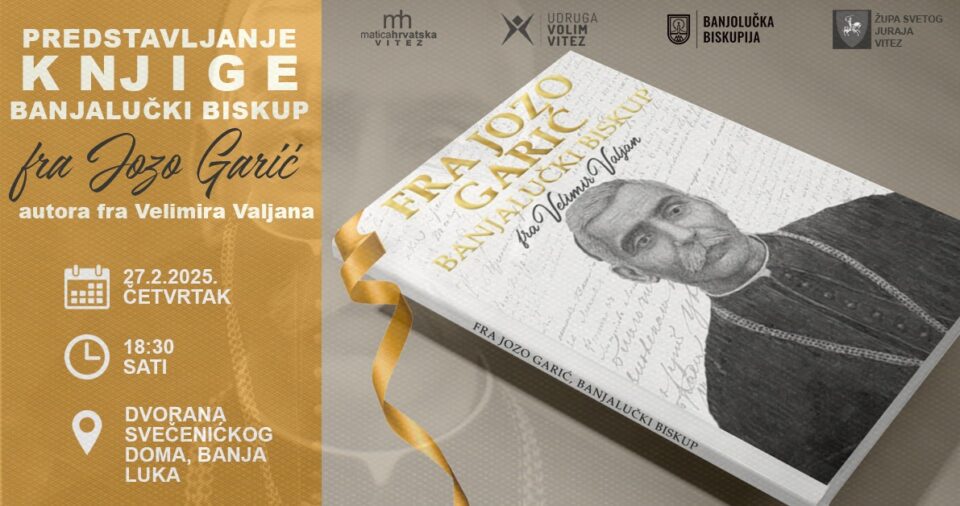 Banja Luka: Promocija knjige o biskupu fra Jozi Gariću