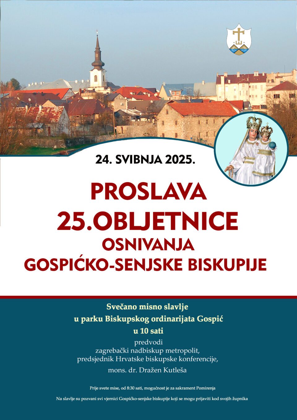 Najava proslave 25. obljetnice osnivanja Gospićko-senjske biskupije