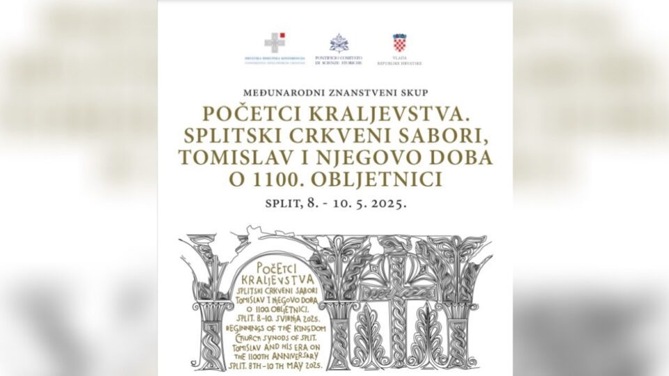 Znanstveni skup o 1100. obljetnici Hrvatskoga kraljevstva i Crkvenih sabora održat će se u Splitu