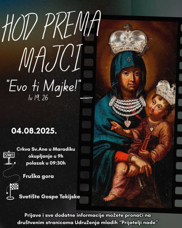 NAJAVA: HODOČAŠĆE „HOD PREMA MAJCI“