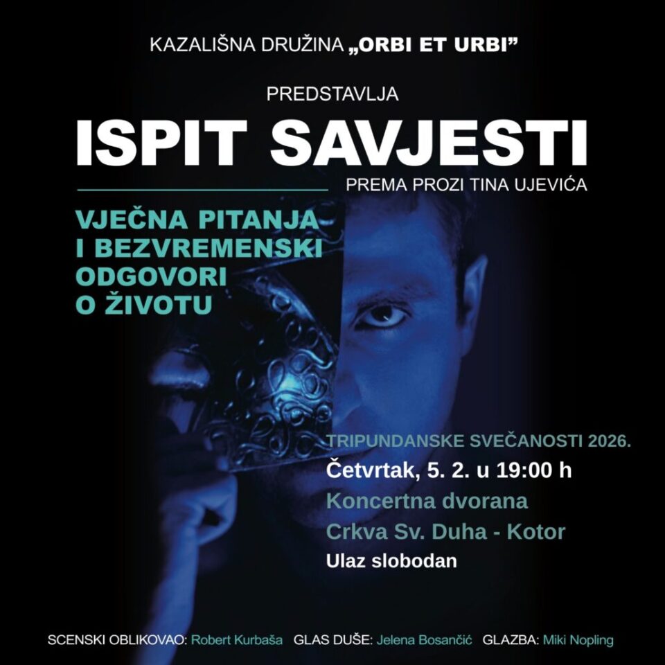Monodrama ‘Ispit savjesti’ gostuje u Kotoru